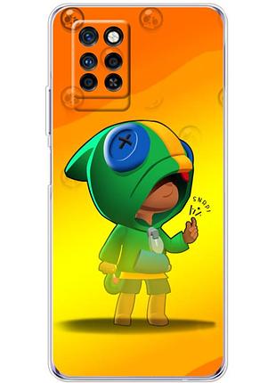 Чохол силіконовий з картинкою на infinix note 10 pro (бравл старс, brawl stars)