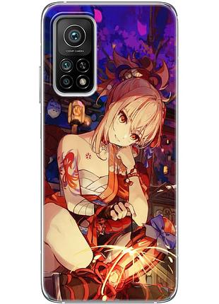 Чехол силиконовый с картинкой на xiaomi mi 10t (аниме, anime)