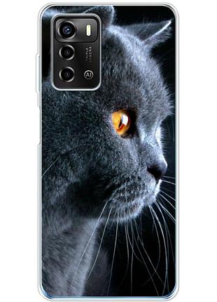 Чехол силиконовый с картинкой на zte blade a72 (британский кот)