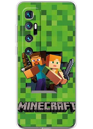 Чохол силіконовий з картинкою на xiaomi mi 10 ultra (майнкрафт, minecraft)