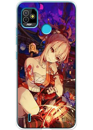 Чохол силіконовий з картинкою на tecno pop 5 (аніме, anime)