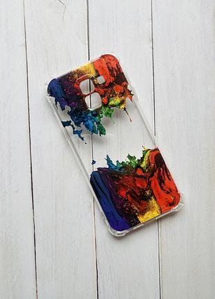 Чехол с утолщёнными углами для samsung galaxy j6 (2018) j600f красочный (принт 249)