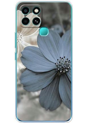Чехол силиконовый с картинкой на infinix smart 6 (цветок гербера)