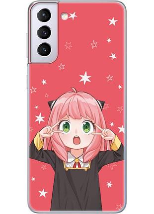 Чехол силиконовый с картинкой на samsung galaxy s21 plus (g996) (аниме, anime)