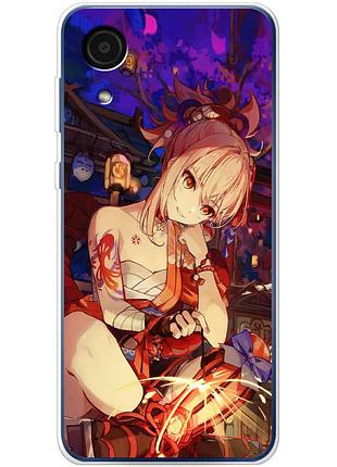 Чехол силиконовый с картинкой на samsung galaxy a03 core (a032) (аниме, anime)