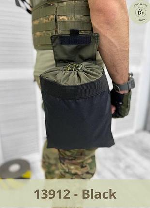 Брезентовая сумка для сброса пустых магазинов ак fagot / подсумок для автоматных магазинов (арт. 13912-5) black