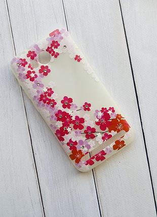 Силиконовый, матовый прозрачный чехол с камнями для huawei y3-ii цвет дерева