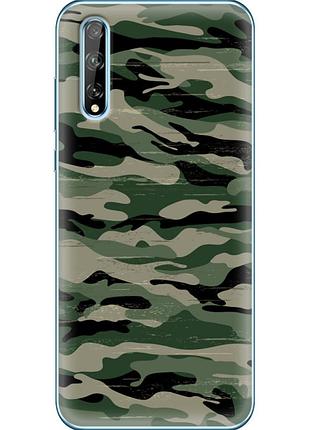 Чехол силиконовый с картинкой на huawei p smart s (патриотический, камуфляж)