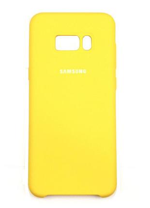 Силіконовий чохол silicon case для samsung galaxy s8 plus жовтий