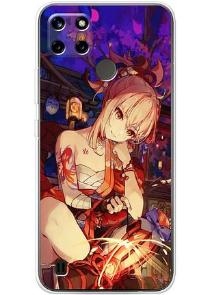 Чехол силиконовый с картинкой на realme c21y (аниме, anime)
