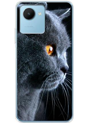 Чехол силиконовый с картинкой на realme c30s (британский кот)