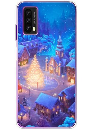 Чохол силіконовий з картинкою на blackview a90 (новорічний)