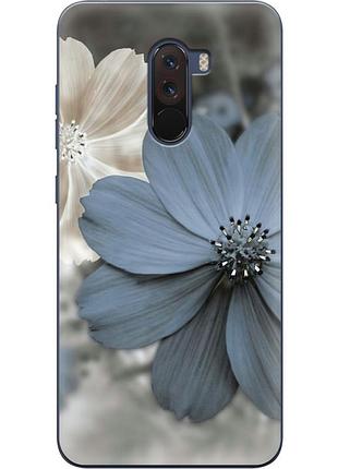 Чехол силиконовый с картинкой на xiaomi pocophone f1 (цветок гербера)
