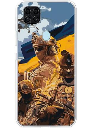 Чехол силиконовый с картинкой на zte blade v2020 (патриотический, воины всу)