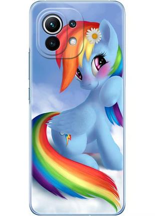 Чехол силиконовый с картинкой на xiaomi mi 11 (литл пони, my little pony)