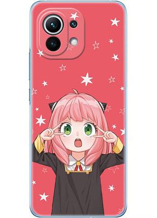 Чехол силиконовый с картинкой на xiaomi mi 11 (аниме, anime)