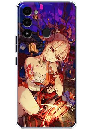 Чехол силиконовый с картинкой на tecno spark go 2022 (аниме, anime)