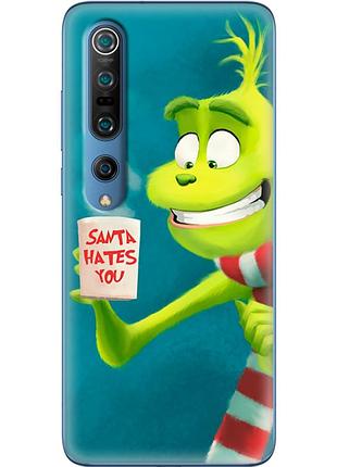 Чохол силіконовий з картинкою на xiaomi mi 10 pro (новорічний, грінч)