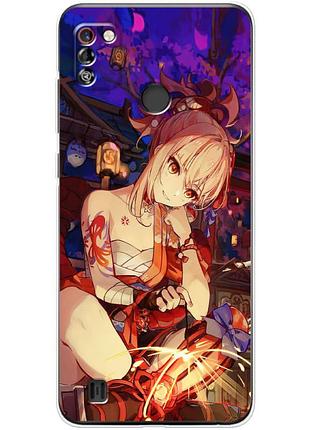 Чехол силиконовый с картинкой на tecno pop 4 pro (аниме, anime)