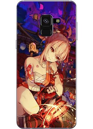 Чехол силиконовый с картинкой на samsung galaxy a8 2018 (a530) (аниме, anime)