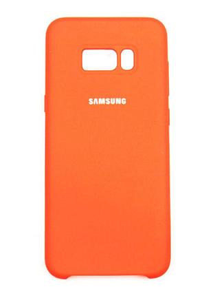 Силіконовий чохол silicon case для samsung galaxy s8 plus жовтогарячий