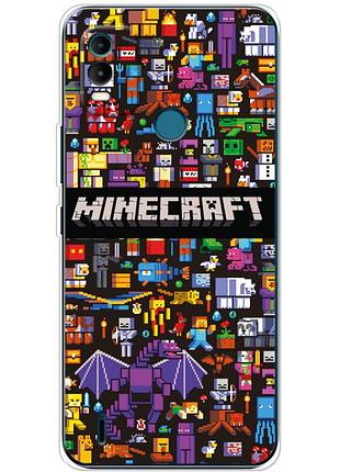 Чохол силіконовий з картинкою на nokia c21 plus (майнкрафт, minecraft)