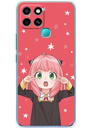 Чехол силиконовый с картинкой на infinix smart 6 (аниме, anime)