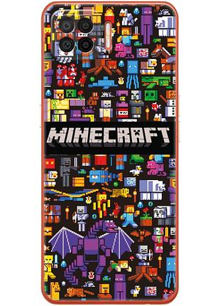 Чохол силіконовий з картинкою на oppo a73 (майнкрафт, minecraft)