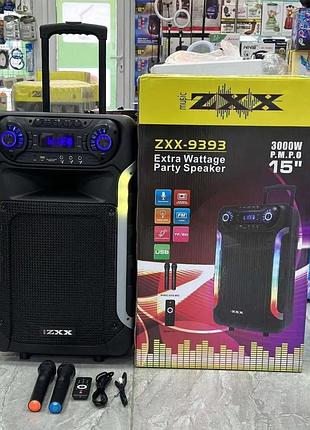 Колонка аккумуляторная с микрофоном zpx 9393