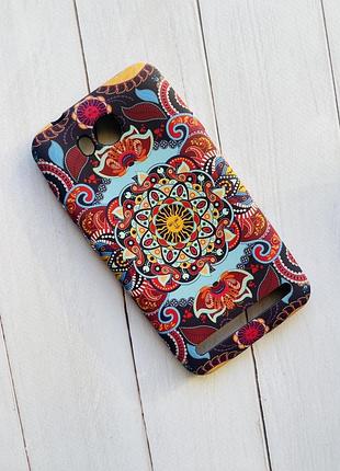 Силиконовый матовый чехол с рисунком для huawei y3-ii синий орнамент с солнцем
