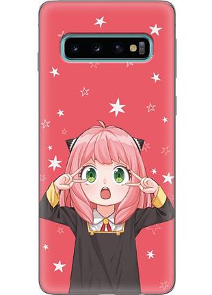 Чехол силиконовый с картинкой на samsung galaxy s10 (g973) (аниме, anime)
