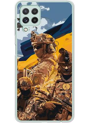 Чехол силиконовый с картинкой на samsung galaxy m32 (m325) (патриотический, воины всу)