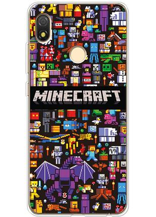 Чохол силіконовий з картинкою на tecno pop 3 (майнкрафт, minecraft)