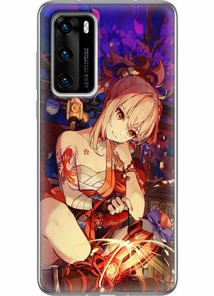 Чохол силіконовий з картинкою на huawei p40 (аніме, anime)