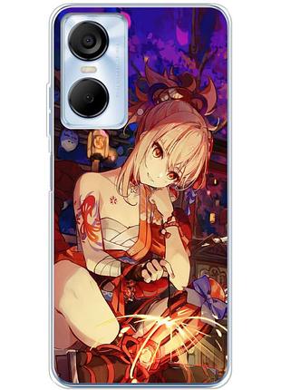 Чехол силиконовый с картинкой на tecno pop 6 pro (аниме, anime)