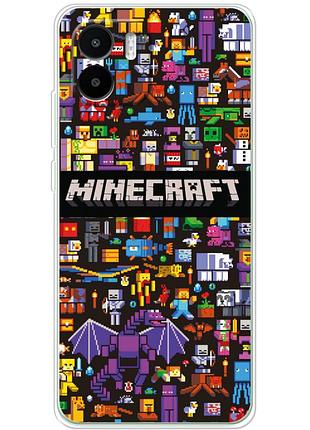 Чохол силіконовий з картинкою на xiaomi redmi a1 (майнкрафт, minecraft)