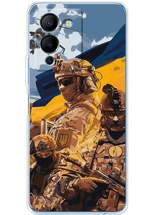 Чехол силиконовый с картинкой на infinix note 12 (g96) (патриотический, воины всу)