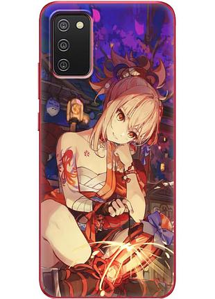 Чехол силиконовый с картинкой на samsung galaxy a02s (a025) (аниме, anime)