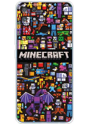 Чехол силиконовый с картинкой на realme narzo 50a (майнкрафт, minecraft)