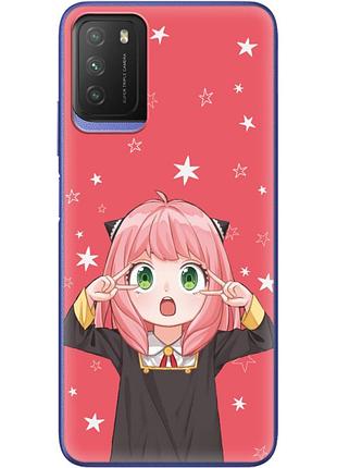 Чехол силиконовый с картинкой на xiaomi poco m3 (аниме, anime)