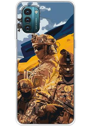 Чохол силіконовий з картинкою на nokia g11 (патріотичний, воїни зсу)