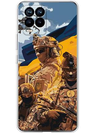 Чехол силиконовый с картинкой на realme 8 pro (патриотический, воины всу)