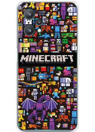 Чехол силиконовый с картинкой на realme 9 pro (майнкрафт, minecraft)