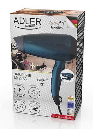 Фен для волос складная ручка сушилка adler ad 2263 1800w