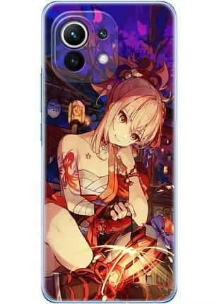 Чехол силиконовый с картинкой на xiaomi mi 11 (аниме, anime)