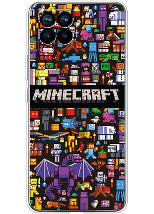 Чехол силиконовый с картинкой на realme 8 pro (майнкрафт, minecraft)