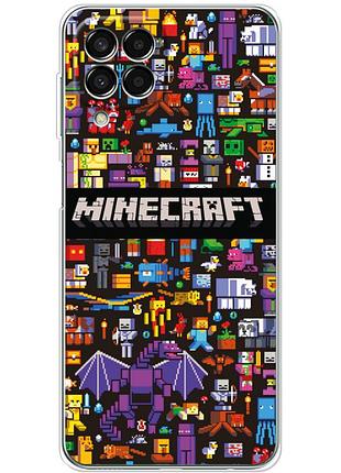 Чехол силиконовый с картинкой на samsung galaxy m33 5g (m336) (майнкрафт, minecraft)