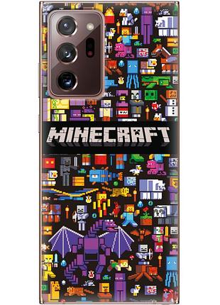 Чехол силиконовый с картинкой на samsung galaxy note 20 ultra (n985) (майнкрафт, minecraft)