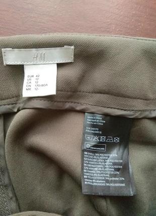Юбка трапеция хаки h&m 12(42) 4