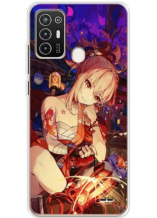 Чехол силиконовый с картинкой на zte blade a52 (аниме, anime)